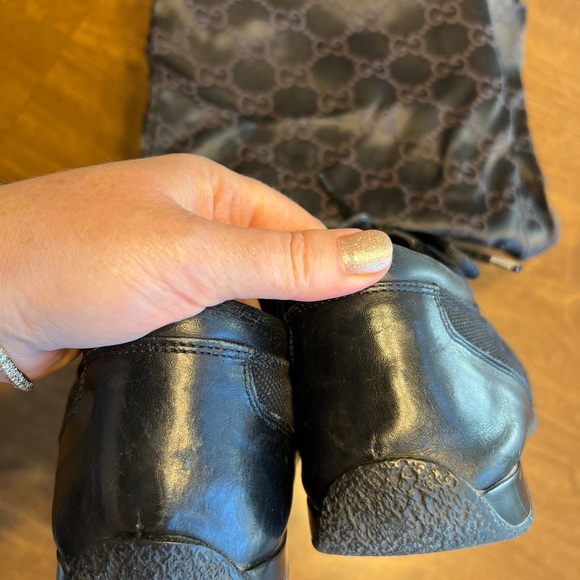 Gucci scarpa suola gomma limonge/Nashville/nastro nero SIZE 10+D. Black. - Picture 7 of 11